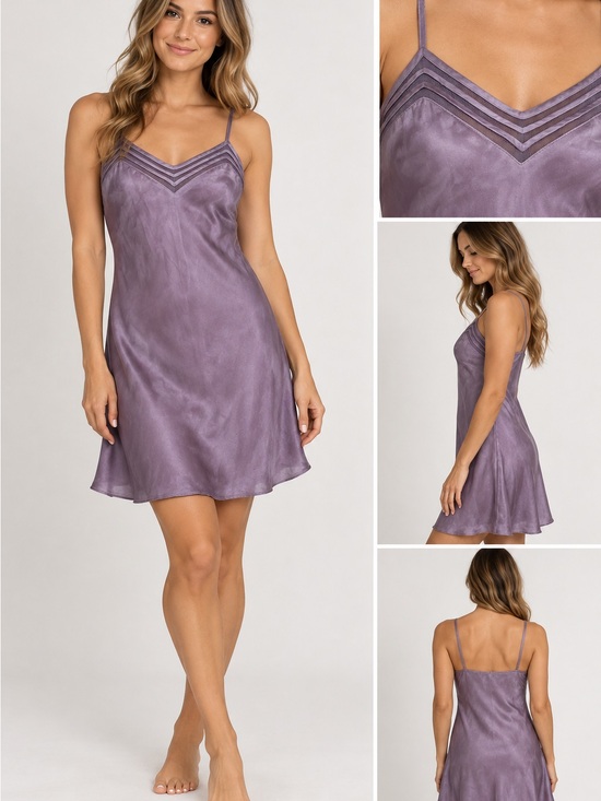 Victoria's Secret Dresses & Skirts - Victoria’s Secret XS Dress Womens Purple Lilac Silk Mini Dress Cocktail Nightie